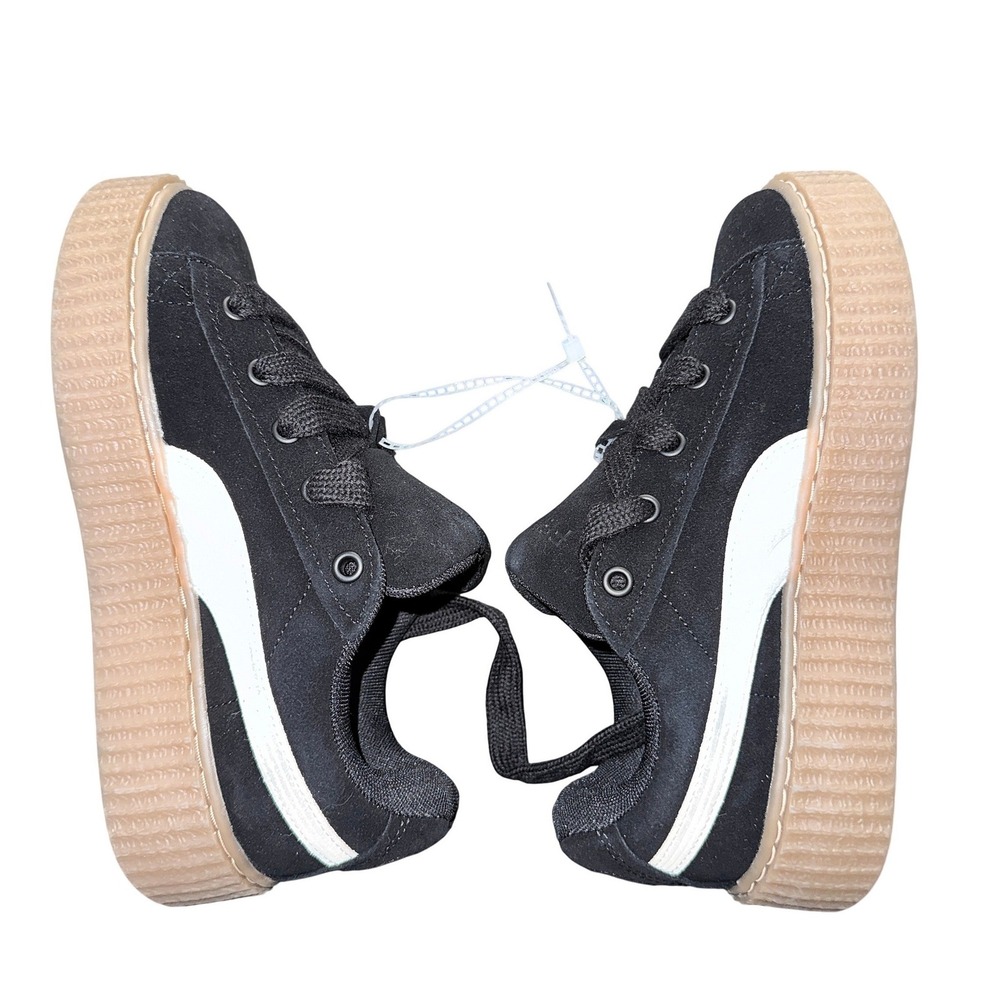 Puma Fenty by Rihanna Suede Creeper Black White Gum Platform Womens 6 NEW RARE - Picture 6 of 14
